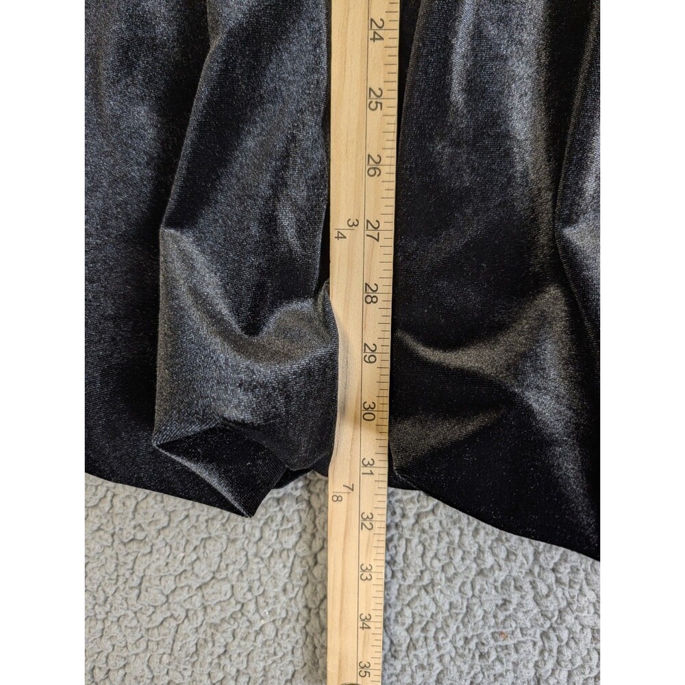 VTG 90s City Triangles Babydoll Mini Dress Womens Sz XL Black Velvet Whimsygoth - Picture 8 of 12